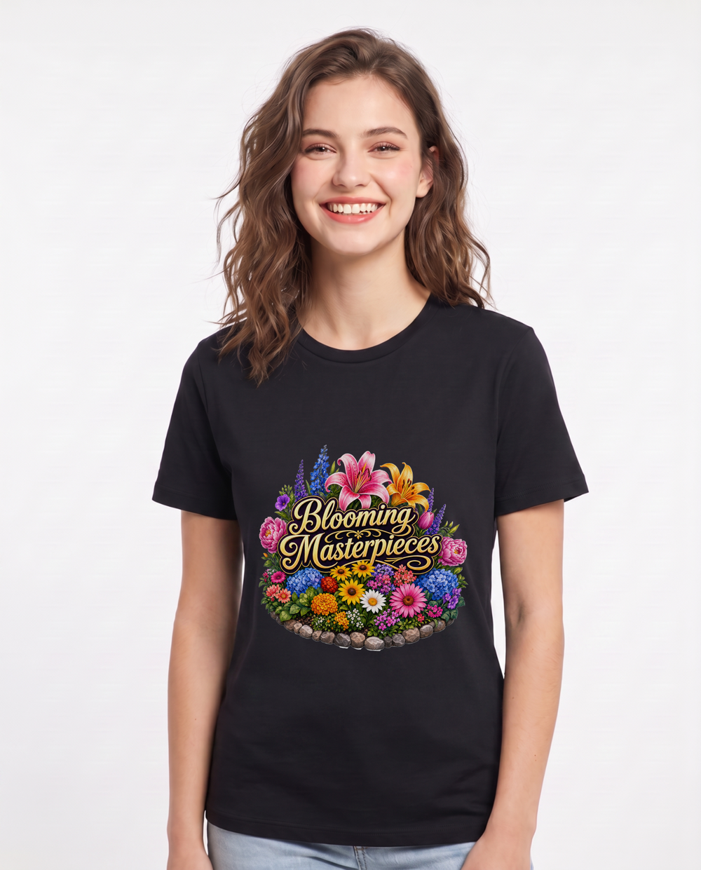 Blooming Masterpieces Women's Black T-Shirt product image 2