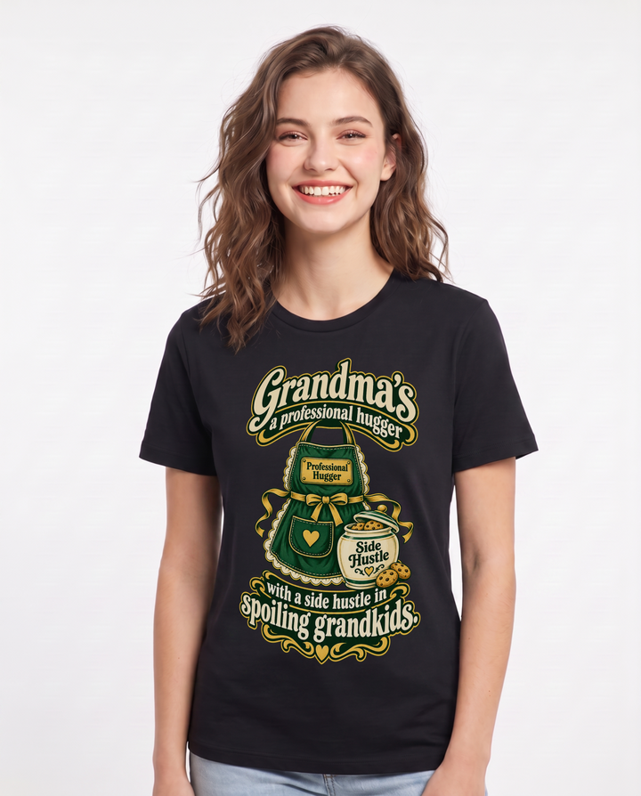 Grandparent Black T-Shirt for Women – Everyday Expression Graphic Tee product image 3