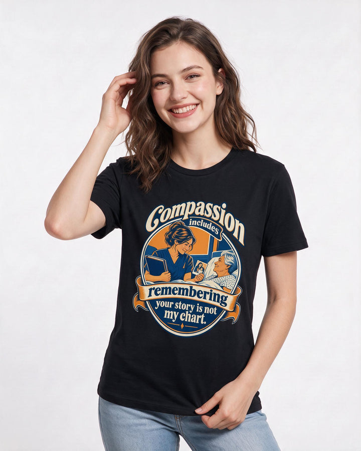 Nurse Black T-Shirt for Women – Nursing Life Graphic Tee product image 1