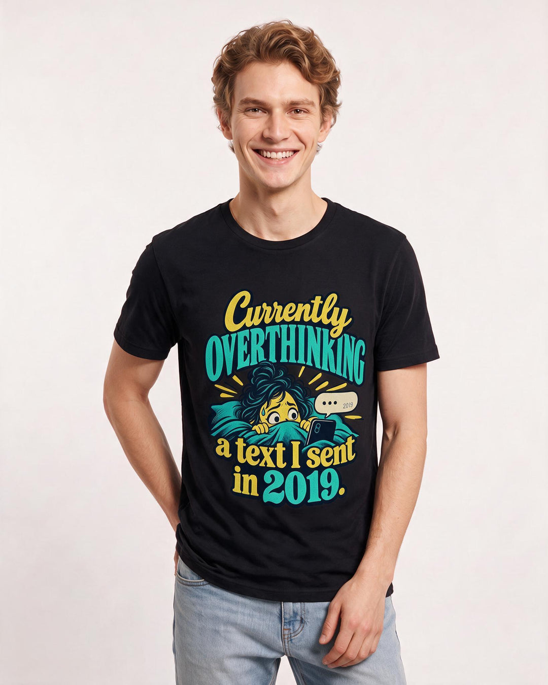 Meme Black T-Shirt for Men – Everyday Expression Graphic Tee product image 1