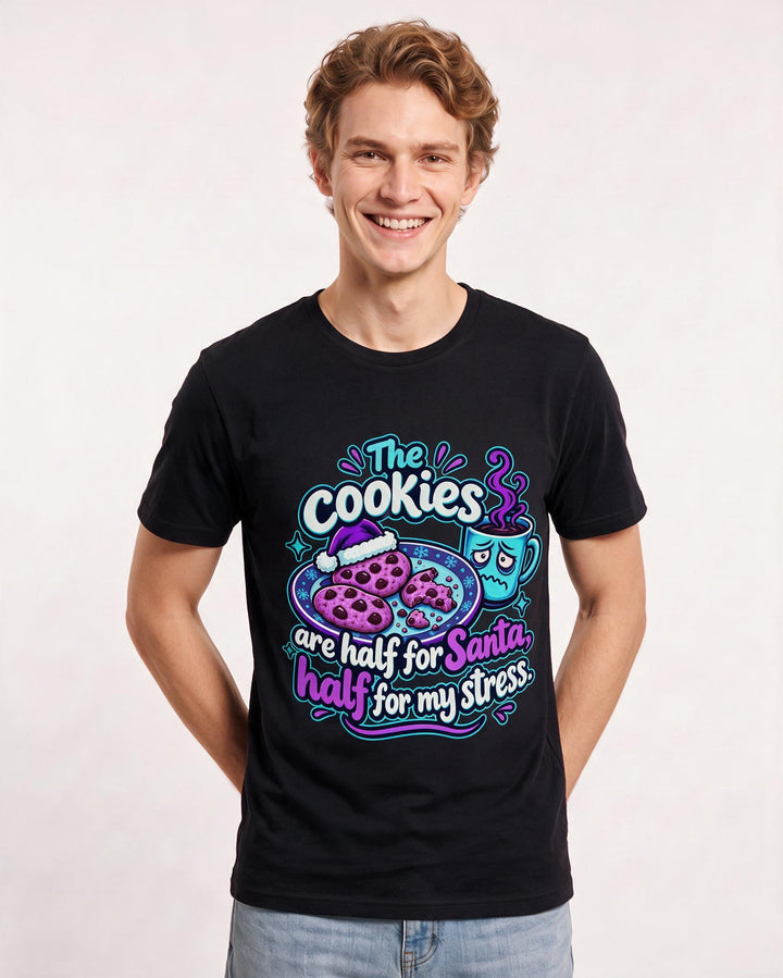 Christmas Black T-Shirt for Men – Holiday Theme Graphic Tee product image 1