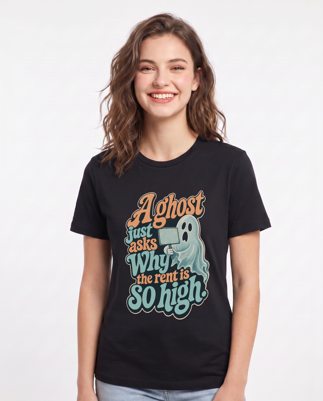 Halloween Black T-Shirt for Women – Halloween Theme Graphic Tee product image 1