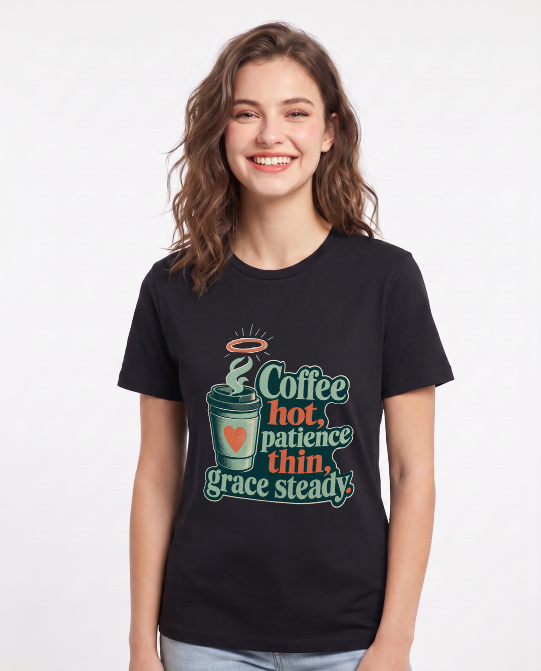 Christian Faith Black T-Shirt for Women – Everyday Expression Graphic Tee product image 3
