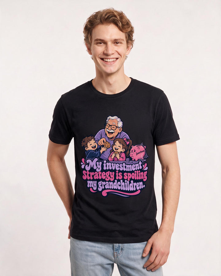 Grandparent Black T-Shirt for Men – Everyday Expression Graphic Tee product image 1