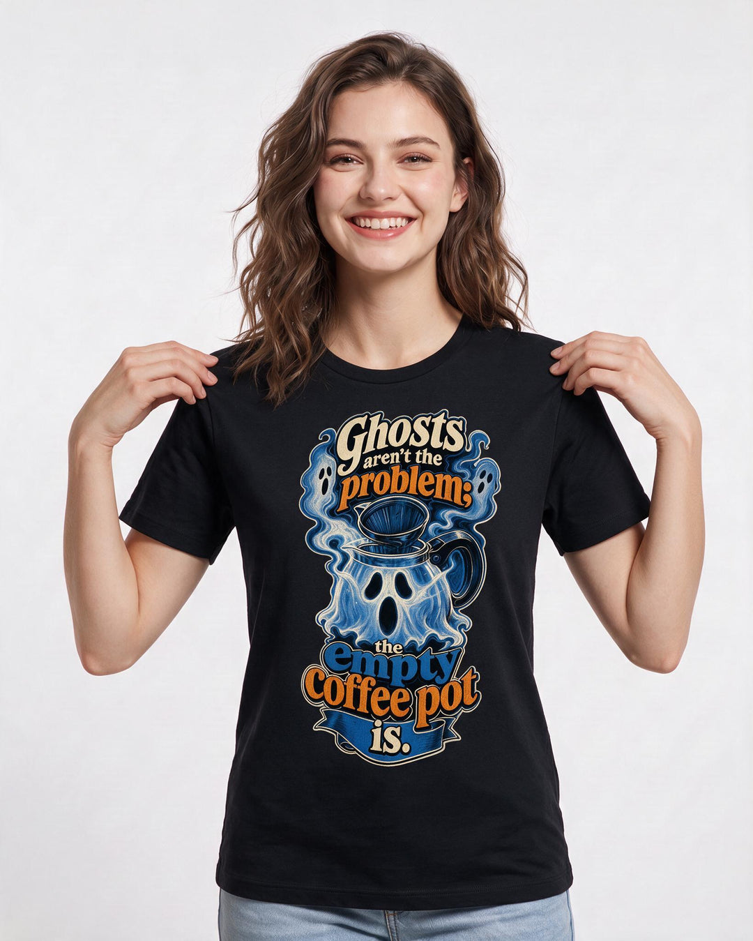 Halloween Black T-Shirt for Women – Halloween Theme Graphic Tee product image 3