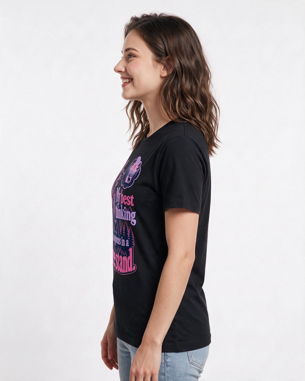 Hunting Black T-Shirt for Women – Everyday Expression Graphic Tee product image 2
