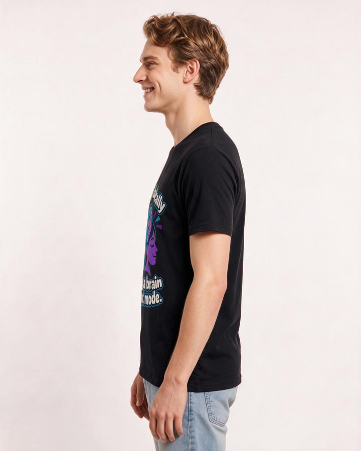 Couples Black T-Shirt for Men – Everyday Expression Graphic Tee product image 2
