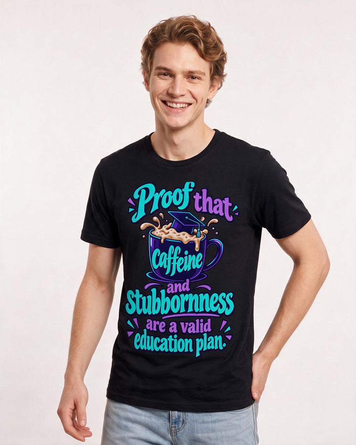 Graduation Black T-Shirt for Men – Everyday Expression Graphic Tee product image 1