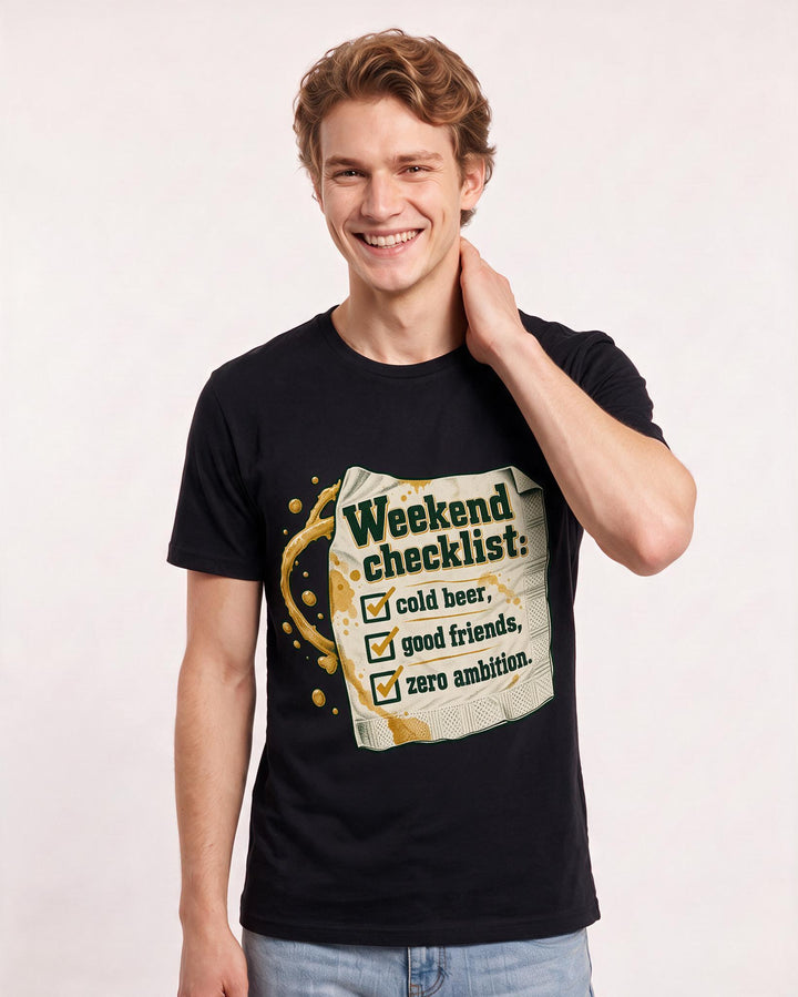Beer Black T-Shirt for Men – Everyday Expression Graphic Tee product image 1