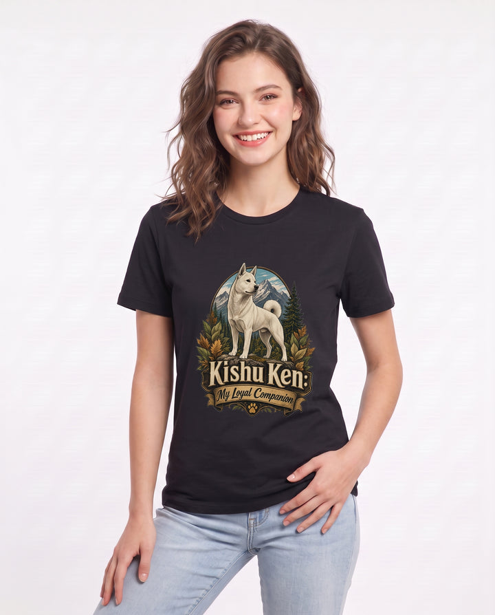 Kishu Ken: My Loyal Companion Women's Black T-Shirt product image 1