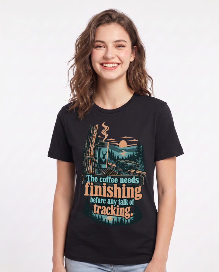 Hunting Black T-Shirt for Women – Everyday Expression Graphic Tee product image 3