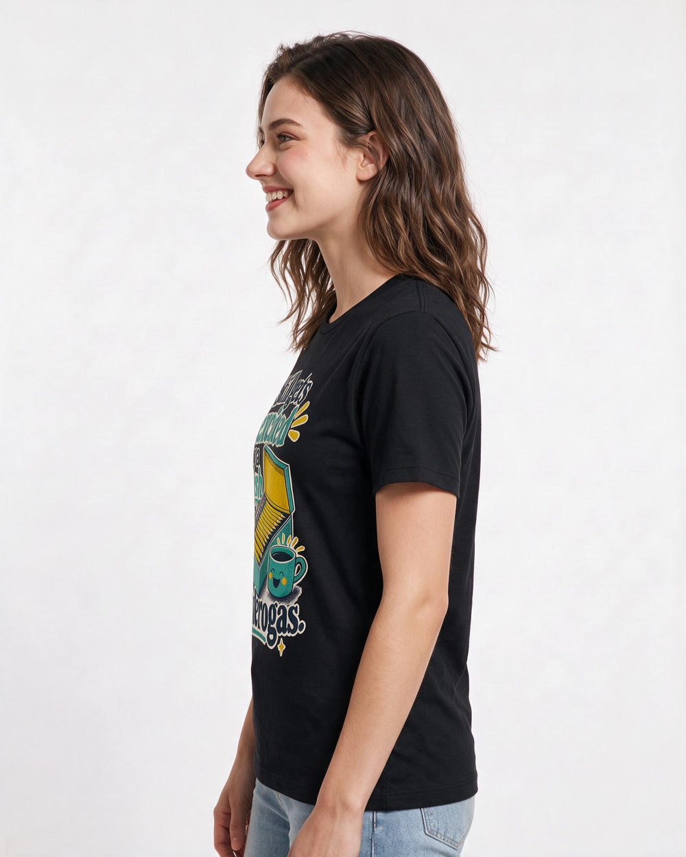 Teacher Black T-Shirt for Women – Everyday Expression Graphic Tee product image 2