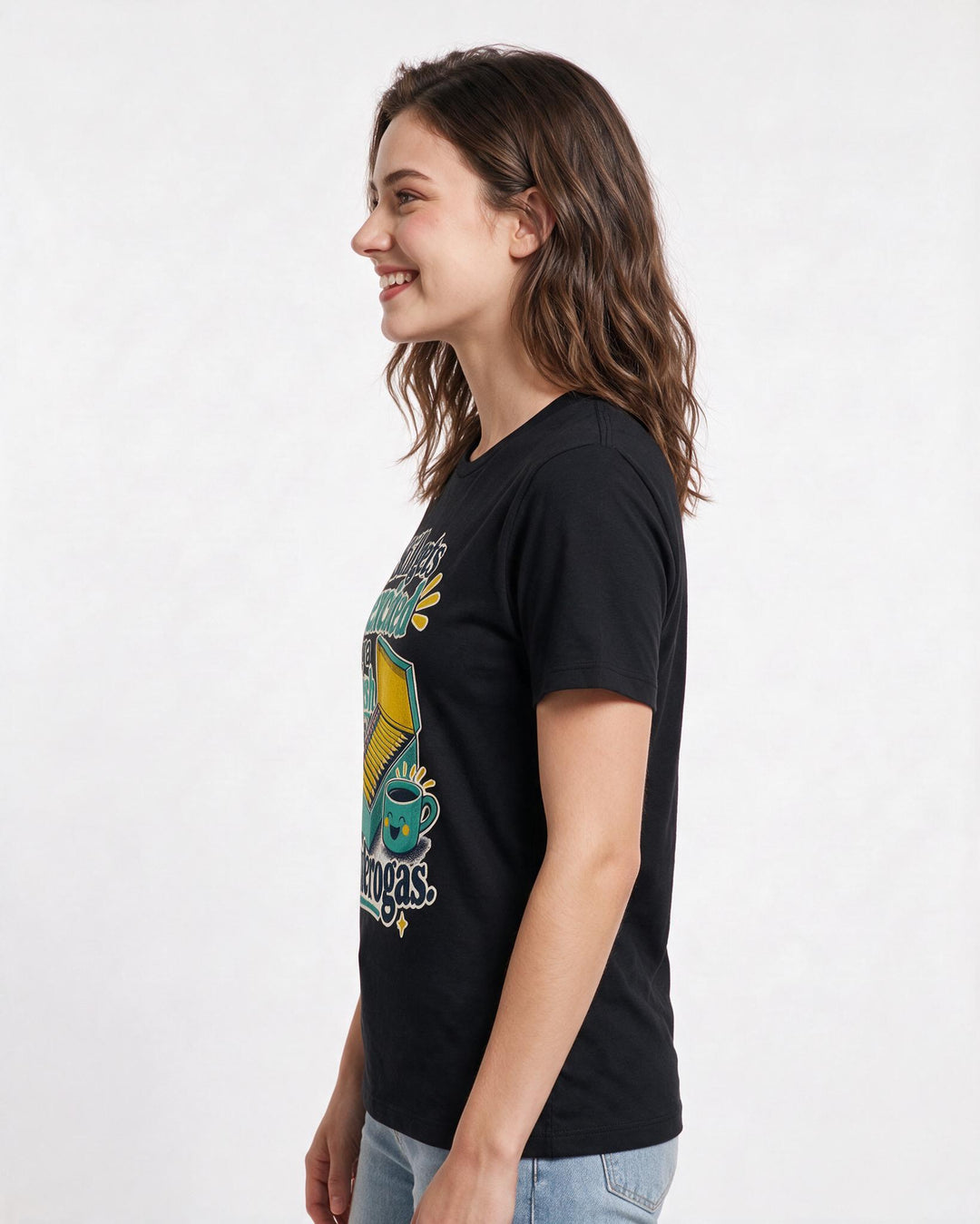 Teacher Black T-Shirt for Women – Everyday Expression Graphic Tee product image 2