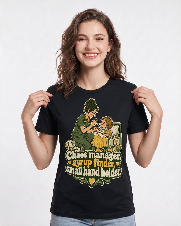Nurse Black T-Shirt for Women – Nursing Life Graphic Tee product image 1