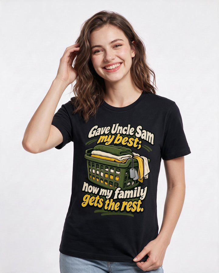 Veteran Black T-Shirt for Women – Everyday Expression Graphic Tee product image 1