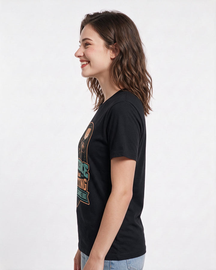Hunting Black T-Shirt for Women – Everyday Expression Graphic Tee product image 2