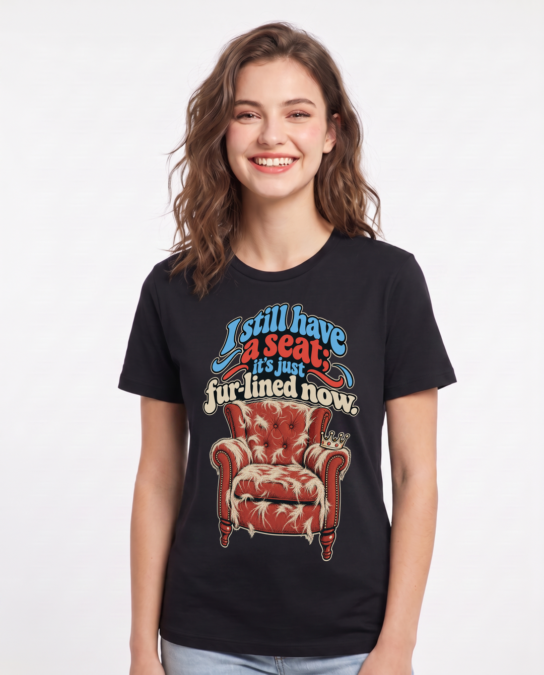 Cat Lover Black T-Shirt for Women – Everyday Expression Graphic Tee product image 3