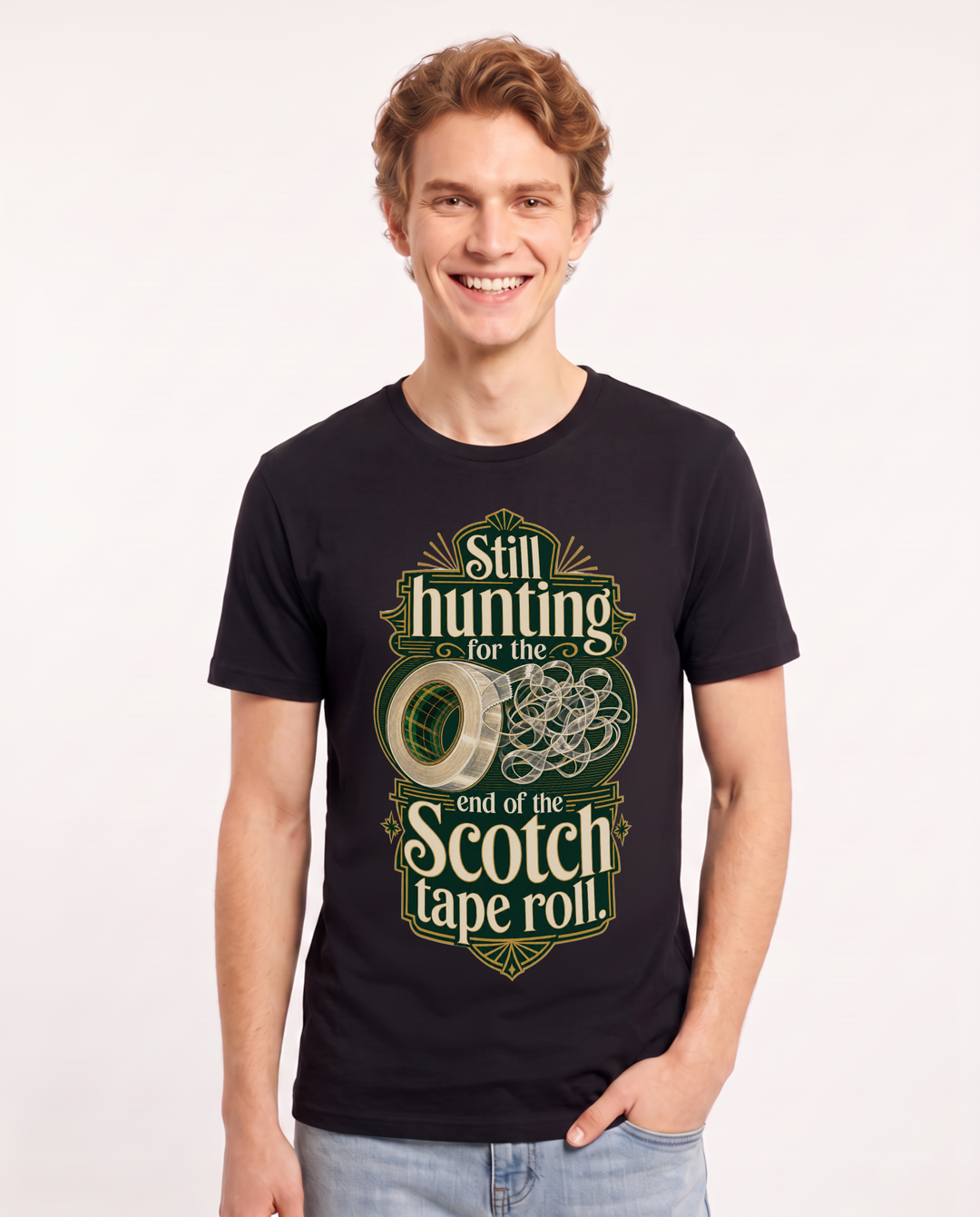 Christmas Black T-Shirt for Men – Holiday Theme Graphic Tee product image 3