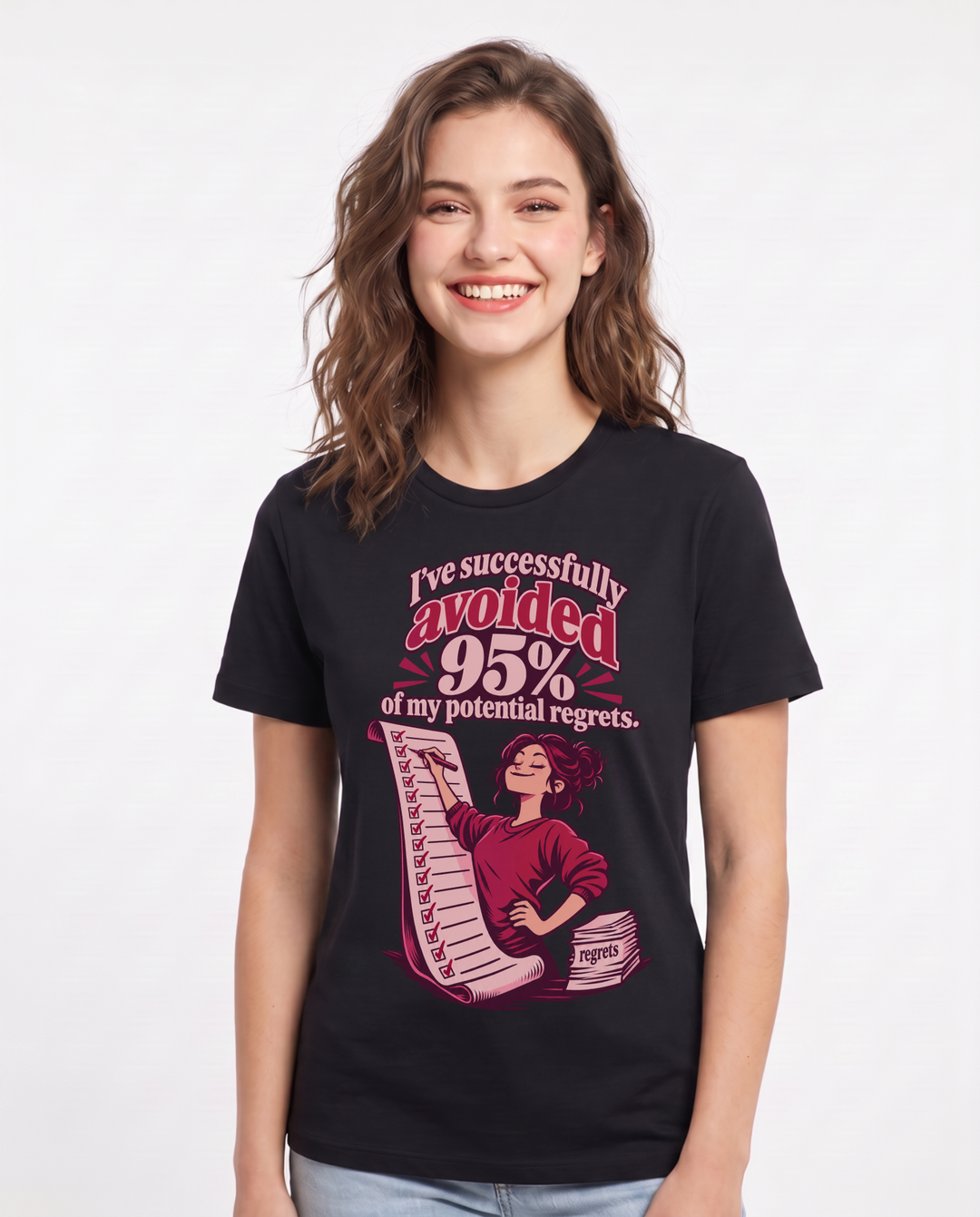 Meme Black T-Shirt for Women – Everyday Expression Graphic Tee product image 3