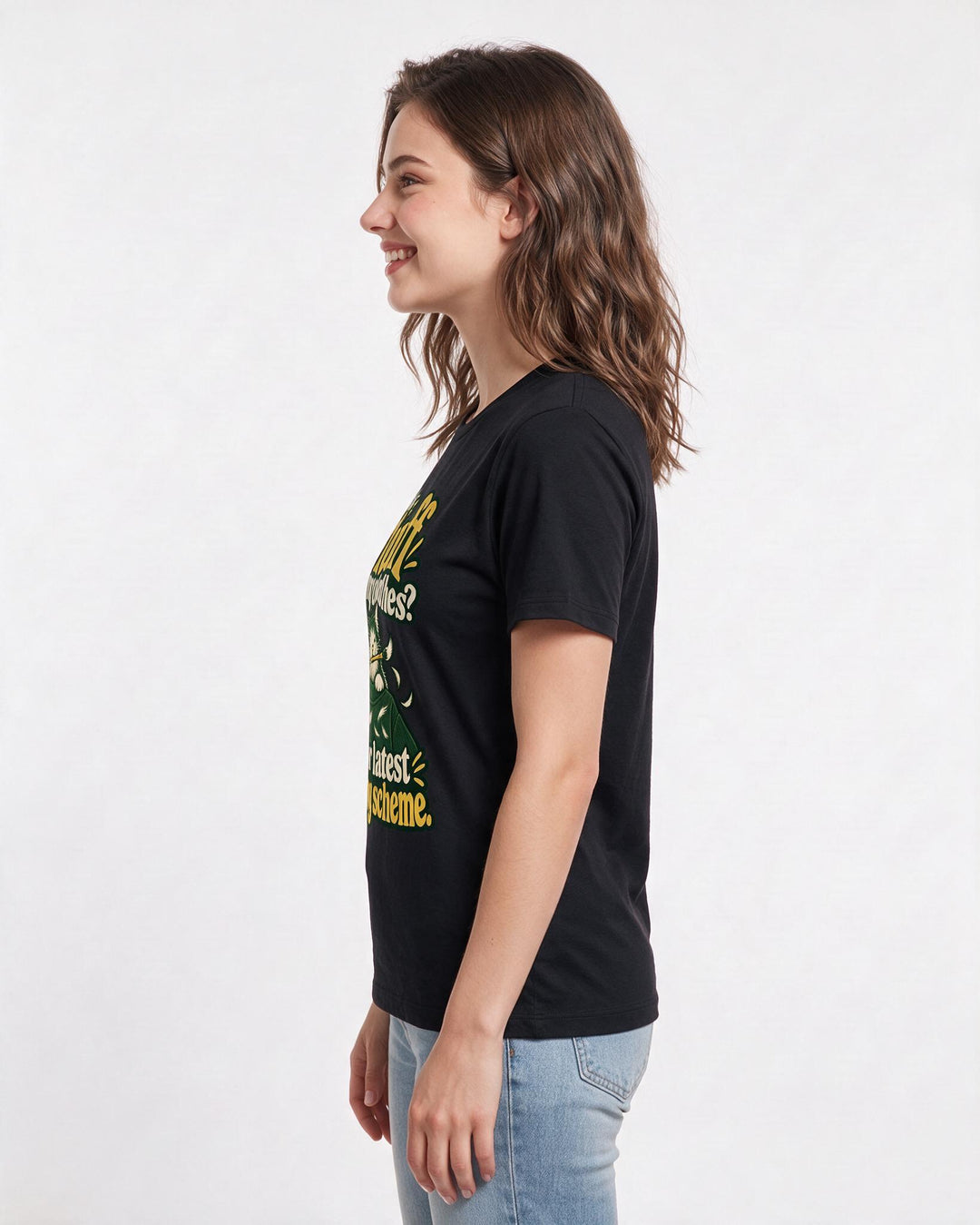 Cat Lover Black T-Shirt for Women – Everyday Expression Graphic Tee product image 2