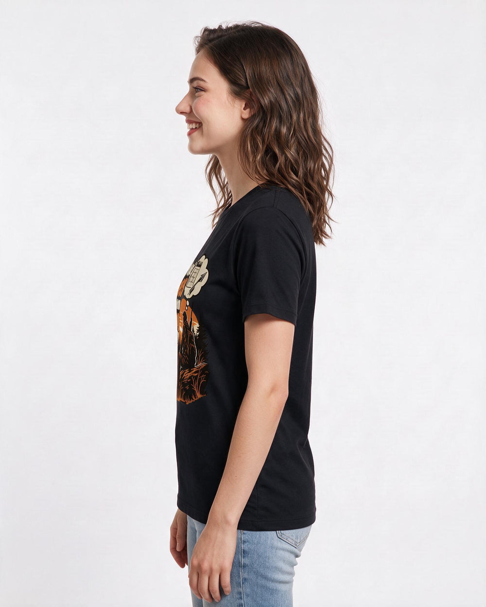Hunting Black T-Shirt for Women – Everyday Expression Graphic Tee product image 2