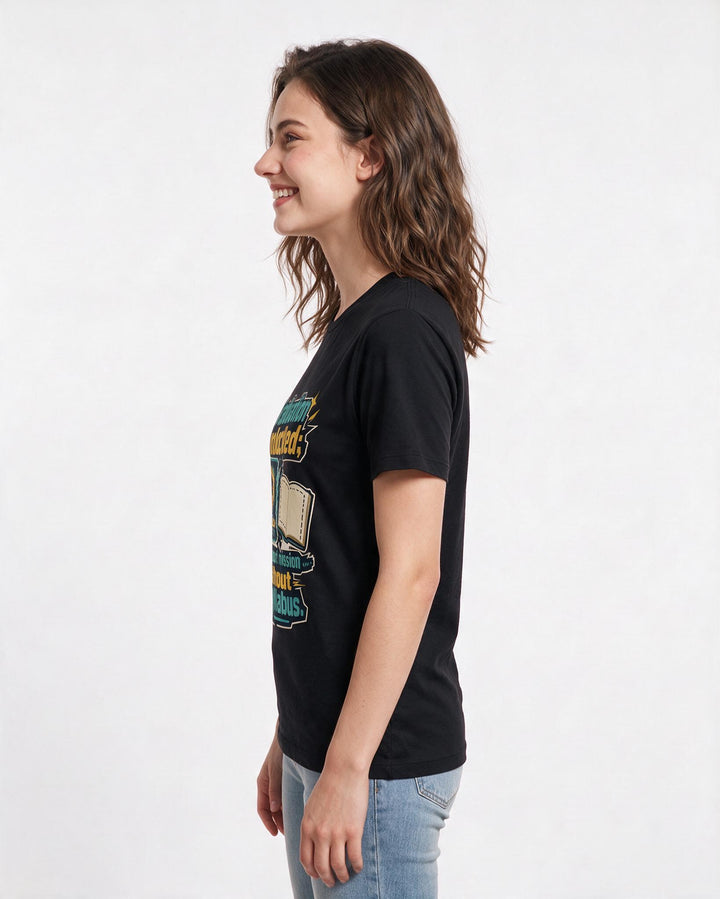 Graduation Black T-Shirt for Women – Everyday Expression Graphic Tee product image 2