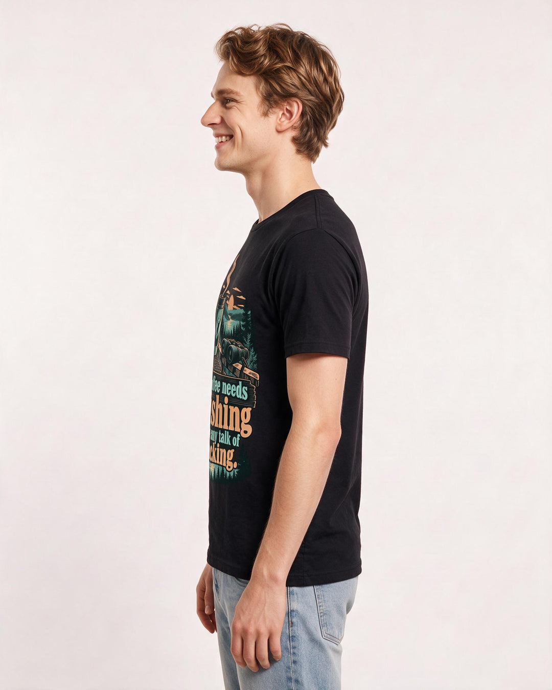 Hunting Black T-Shirt for Men – Everyday Expression Graphic Tee product image 2