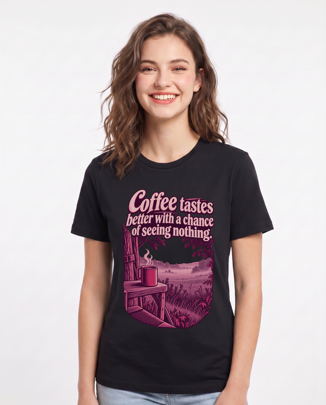 Hunting Black T-Shirt for Women – Everyday Expression Graphic Tee product image 3