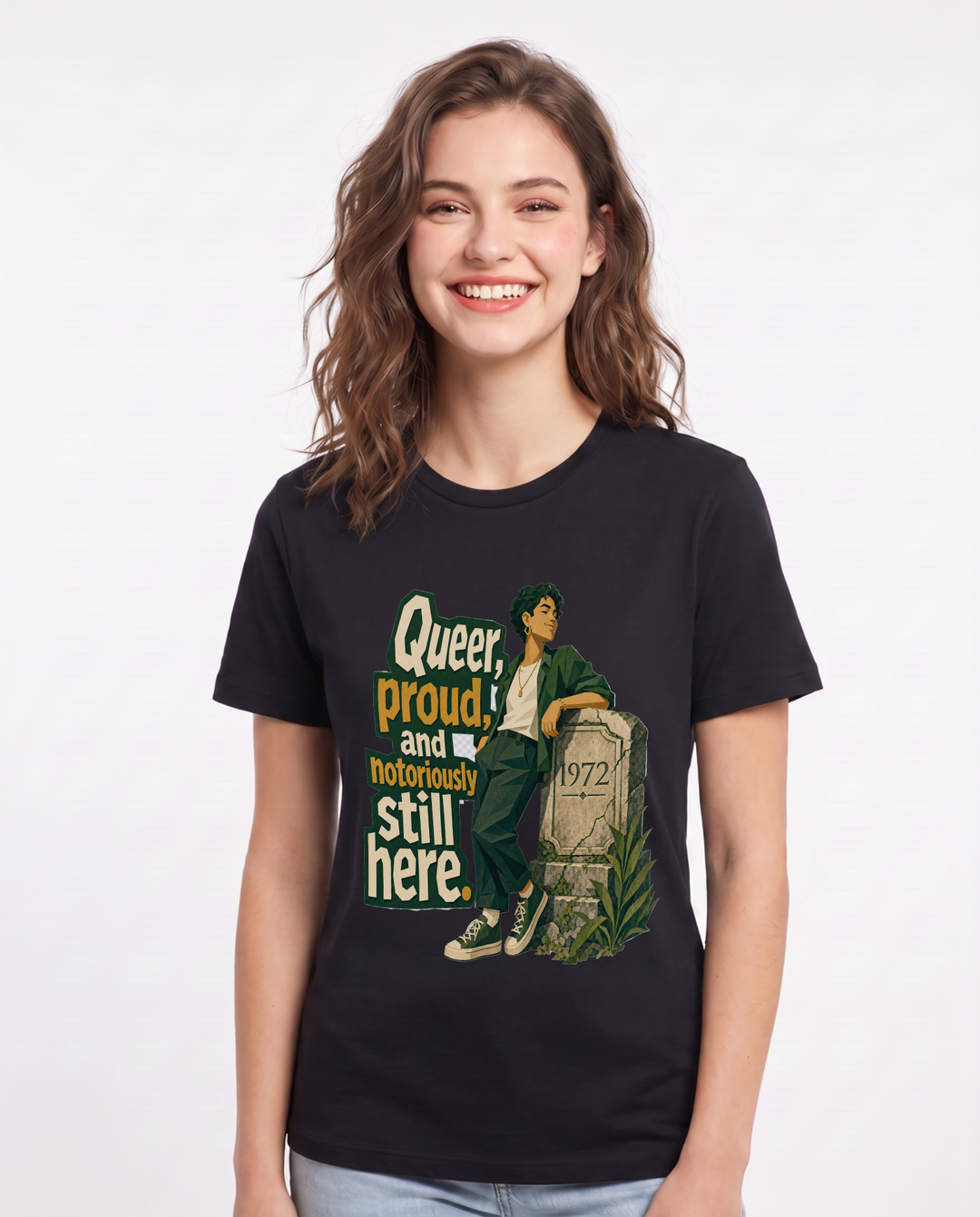 Pride Black T-Shirt for Women – Everyday Expression Graphic Tee product image 3