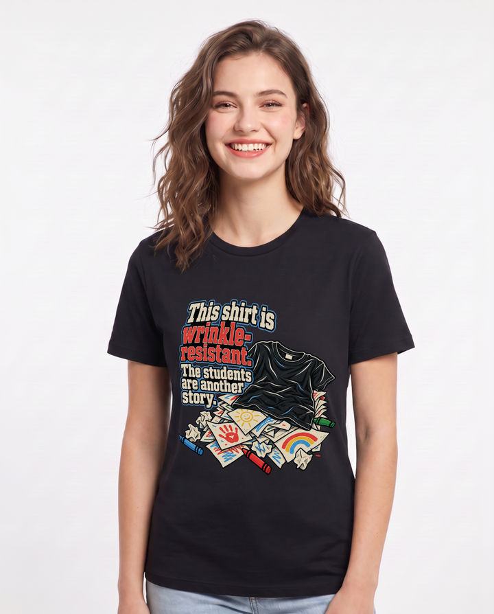 Teacher Black T-Shirt for Women – Everyday Expression Graphic Tee product image 3