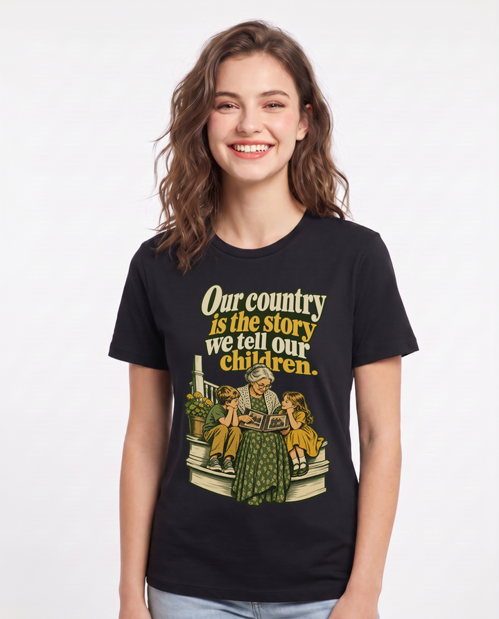 Patriotic Black T-Shirt for Women – Everyday Expression Graphic Tee product image 3