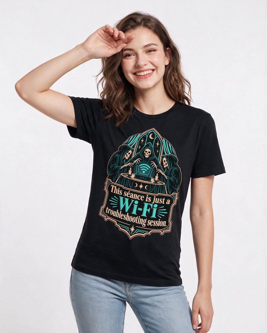 Halloween Black T-Shirt for Women – Halloween Theme Graphic Tee product image 1