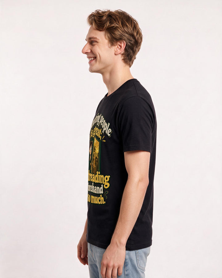 Meme Black T-Shirt for Men – Everyday Expression Graphic Tee product image 2