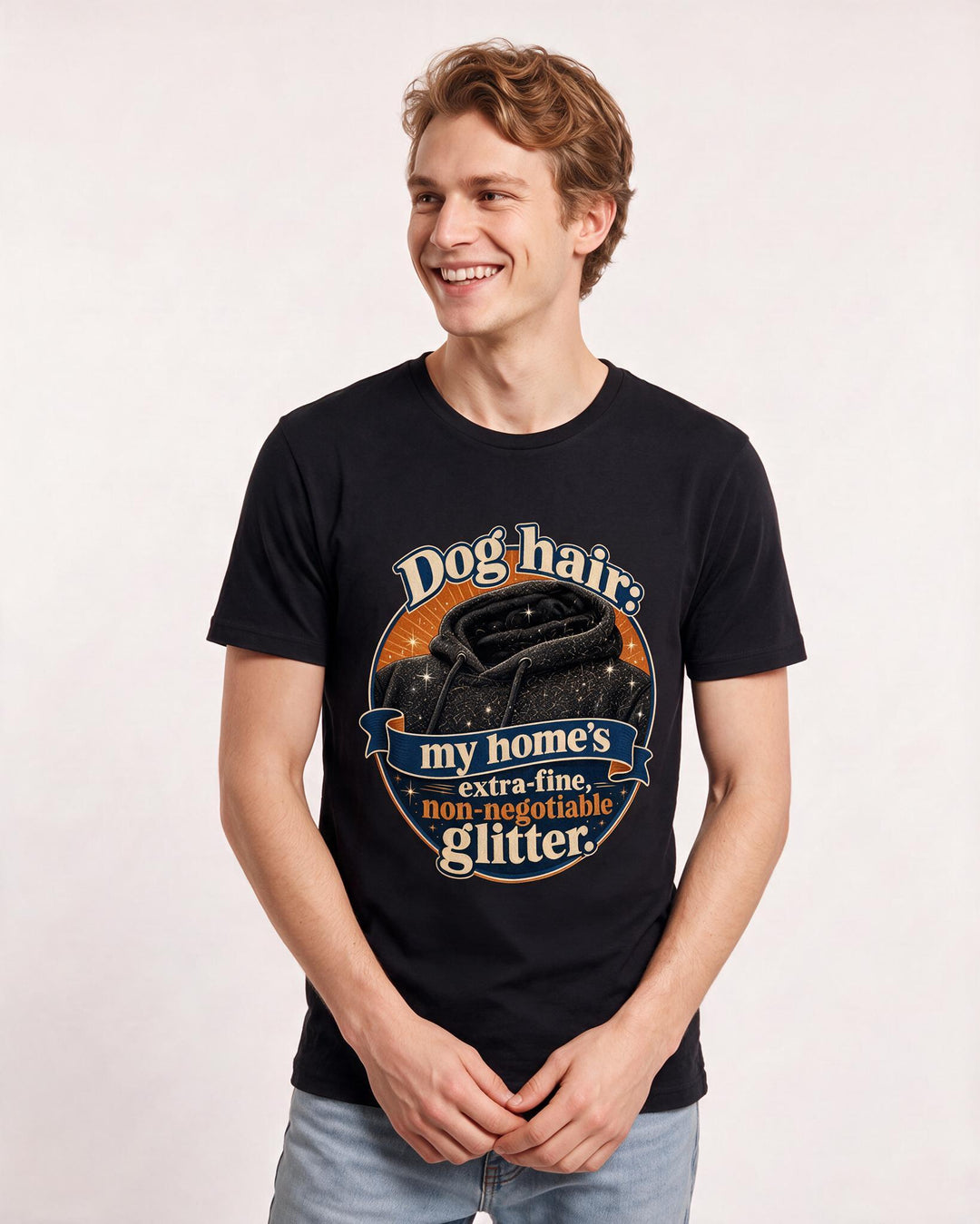 Cat Lover Black T-Shirt for Men – Everyday Expression Graphic Tee product image 3