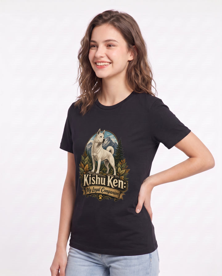 Kishu Ken: My Loyal Companion Women's Black T-Shirt product image 3
