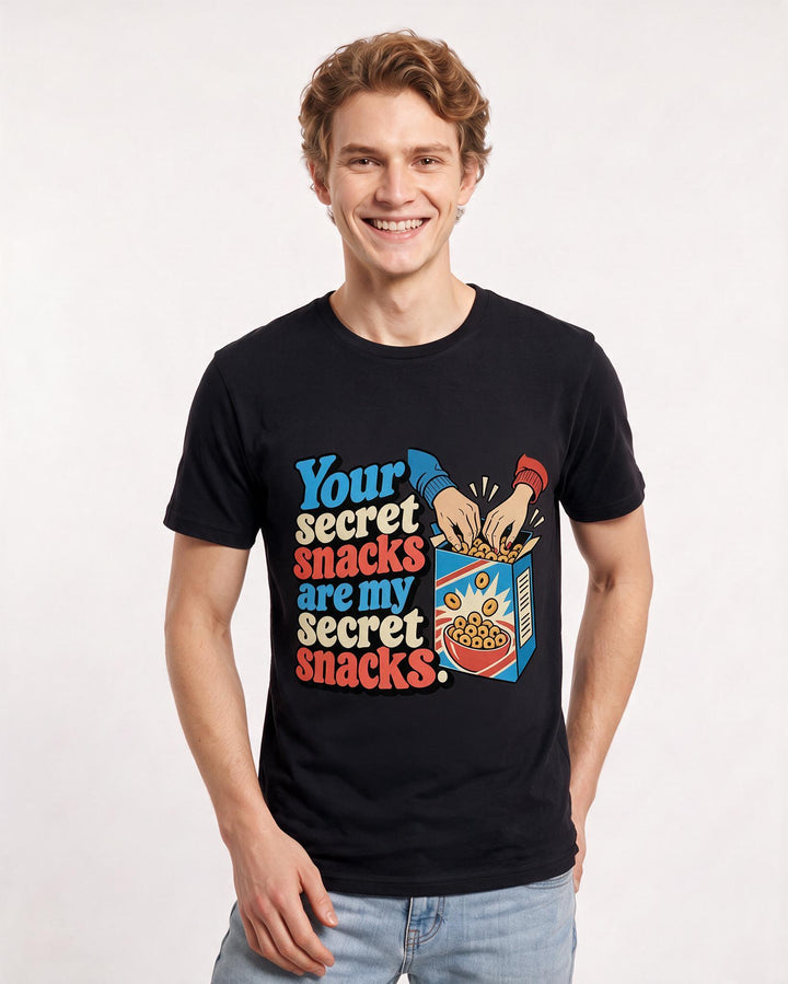 Couples Black T-Shirt for Men – Everyday Expression Graphic Tee product image 1