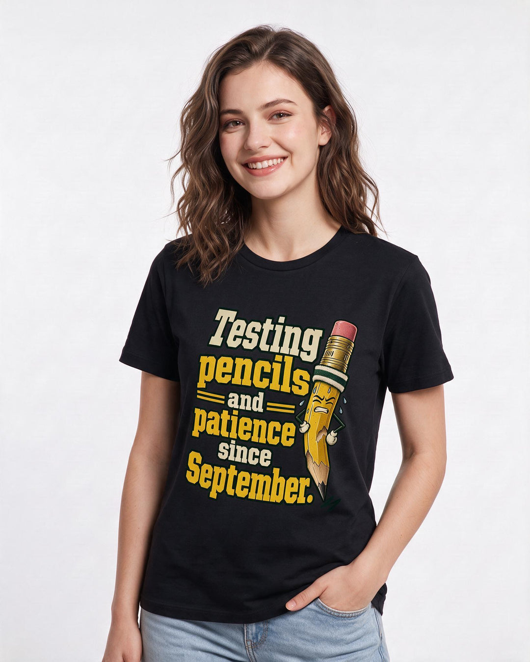 Teacher Black T-Shirt for Women – Everyday Expression Graphic Tee product image 1