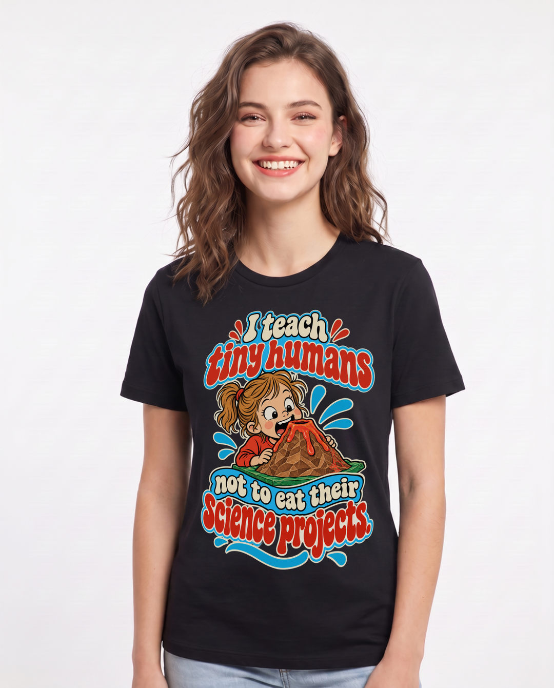 Teacher Black T-Shirt for Women – Everyday Expression Graphic Tee product image 3