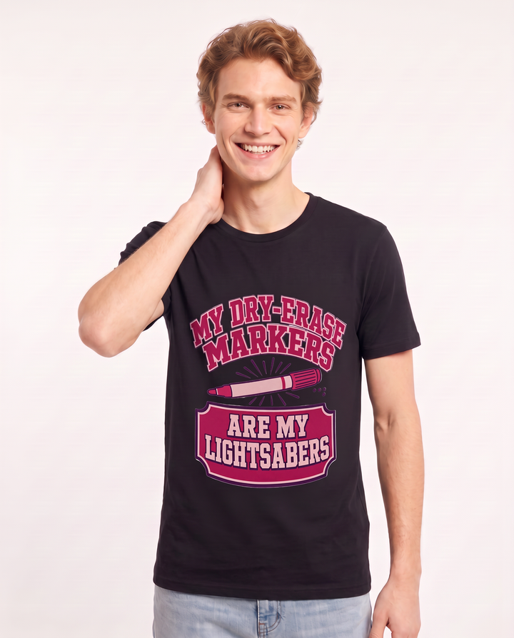 Teacher Gift Men's Black T-Shirt - My dry-erase markers are my product image 3