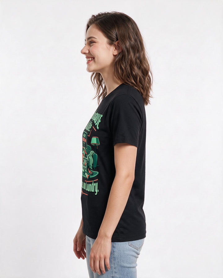 Gaming Black T-Shirt for Women – Game Night Graphic Tee product image 2