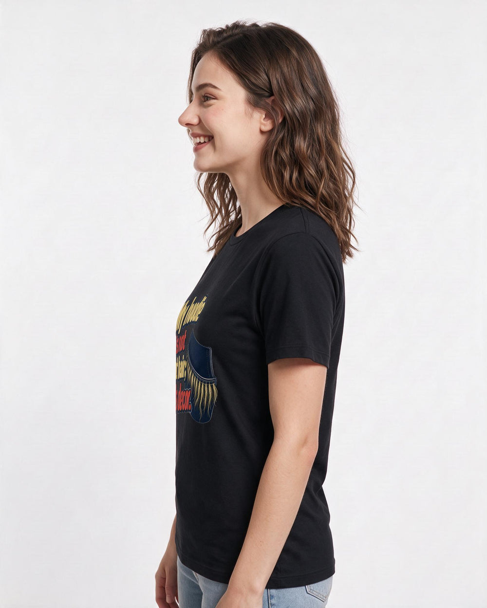 Pet Lover Black T-Shirt for Women – Everyday Expression Graphic Tee product image 2