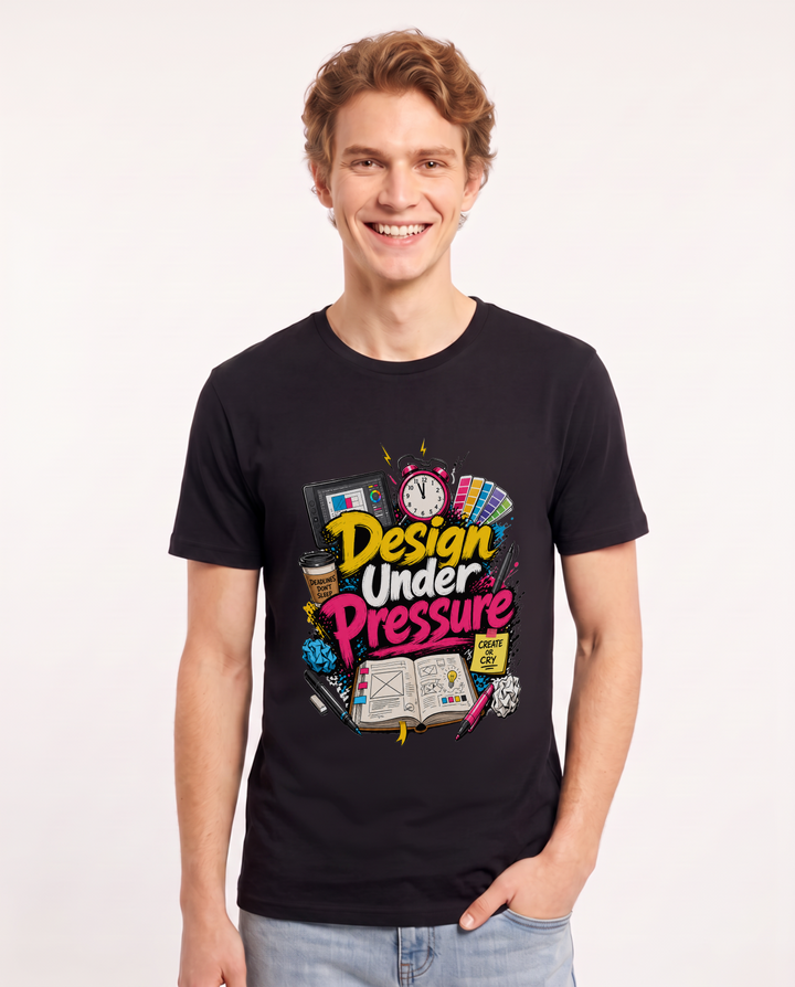 Design Under Pressure Men's Black T-Shirt product image 2