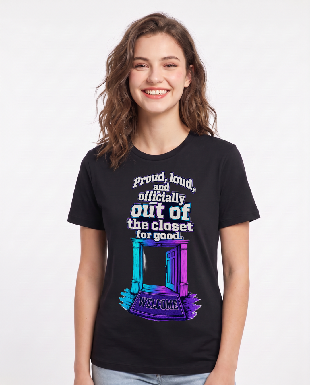 Pride Black T-Shirt for Women – Everyday Expression Graphic Tee product image 3