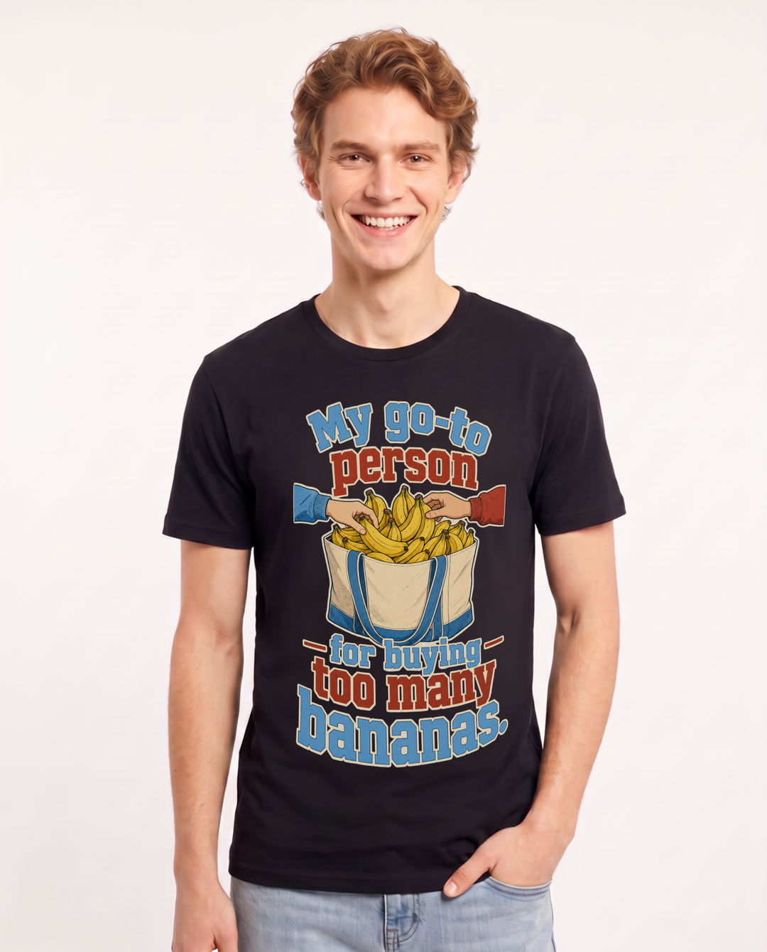 Couples Black T-Shirt for Men – Everyday Expression Graphic Tee product image 3