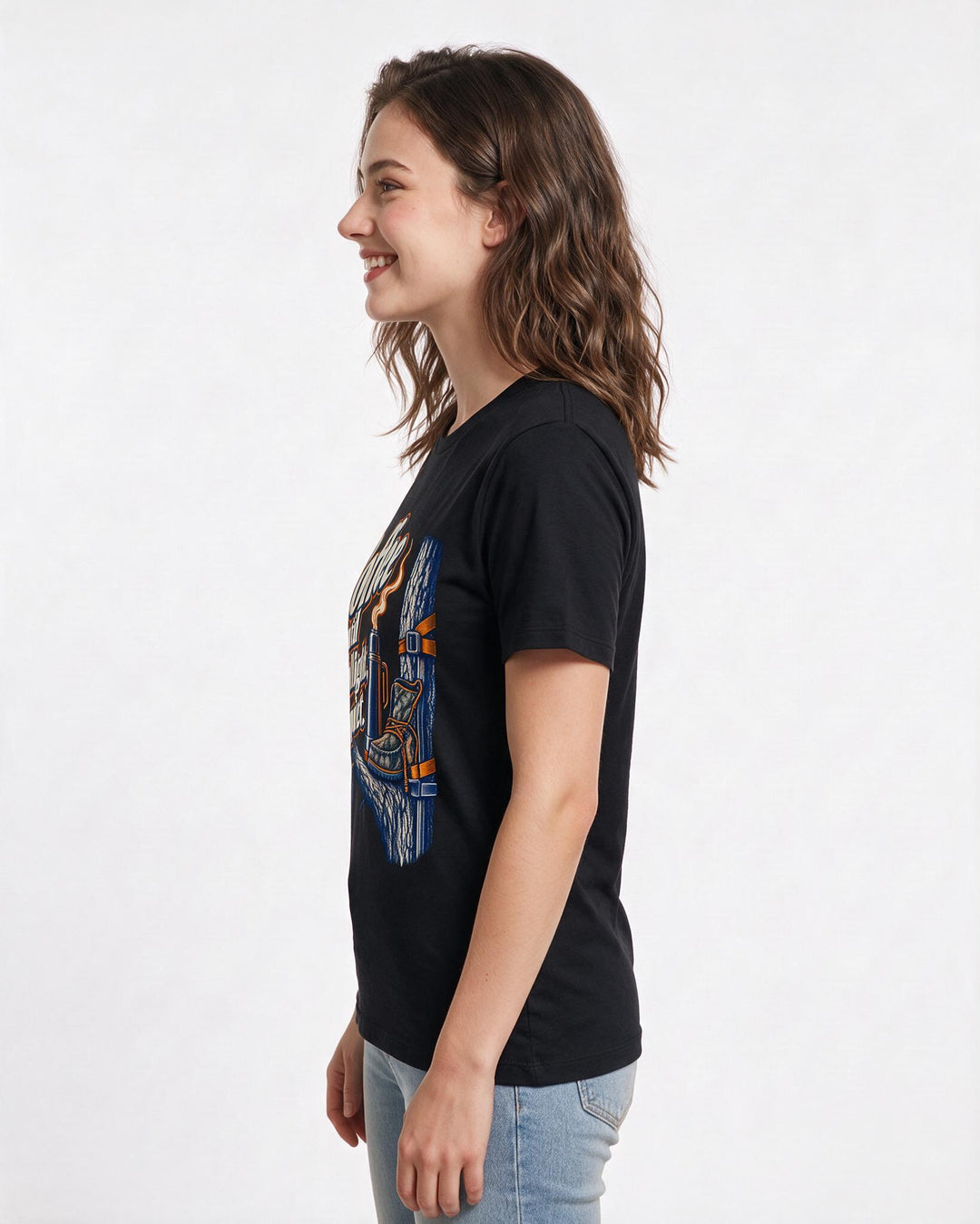Hunting Black T-Shirt for Women – Everyday Expression Graphic Tee product image 2