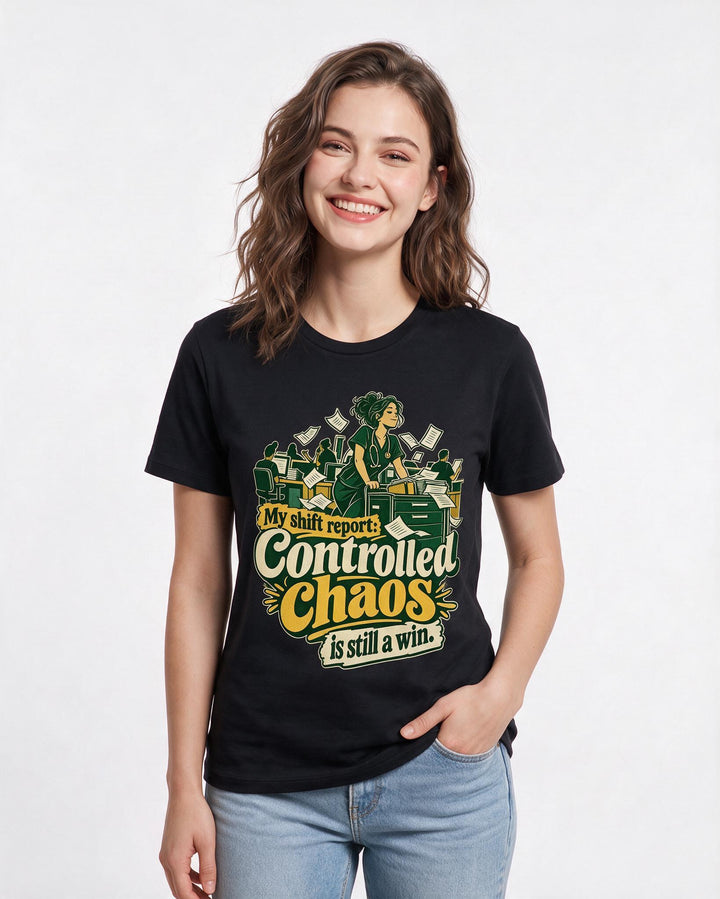 Nurse Black T-Shirt for Women – Nursing Life Graphic Tee product image 1