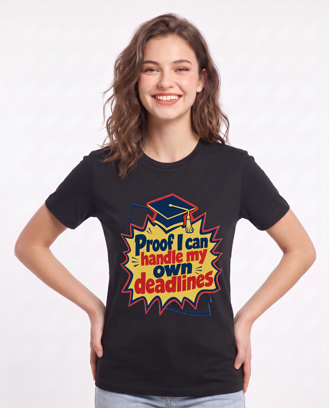 Graduation Gift Women's Black T-Shirt - Proof I can handle my own product image 3