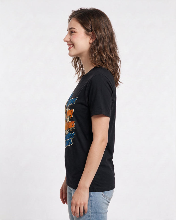 Family Black T-Shirt for Women – Everyday Expression Graphic Tee product image 2