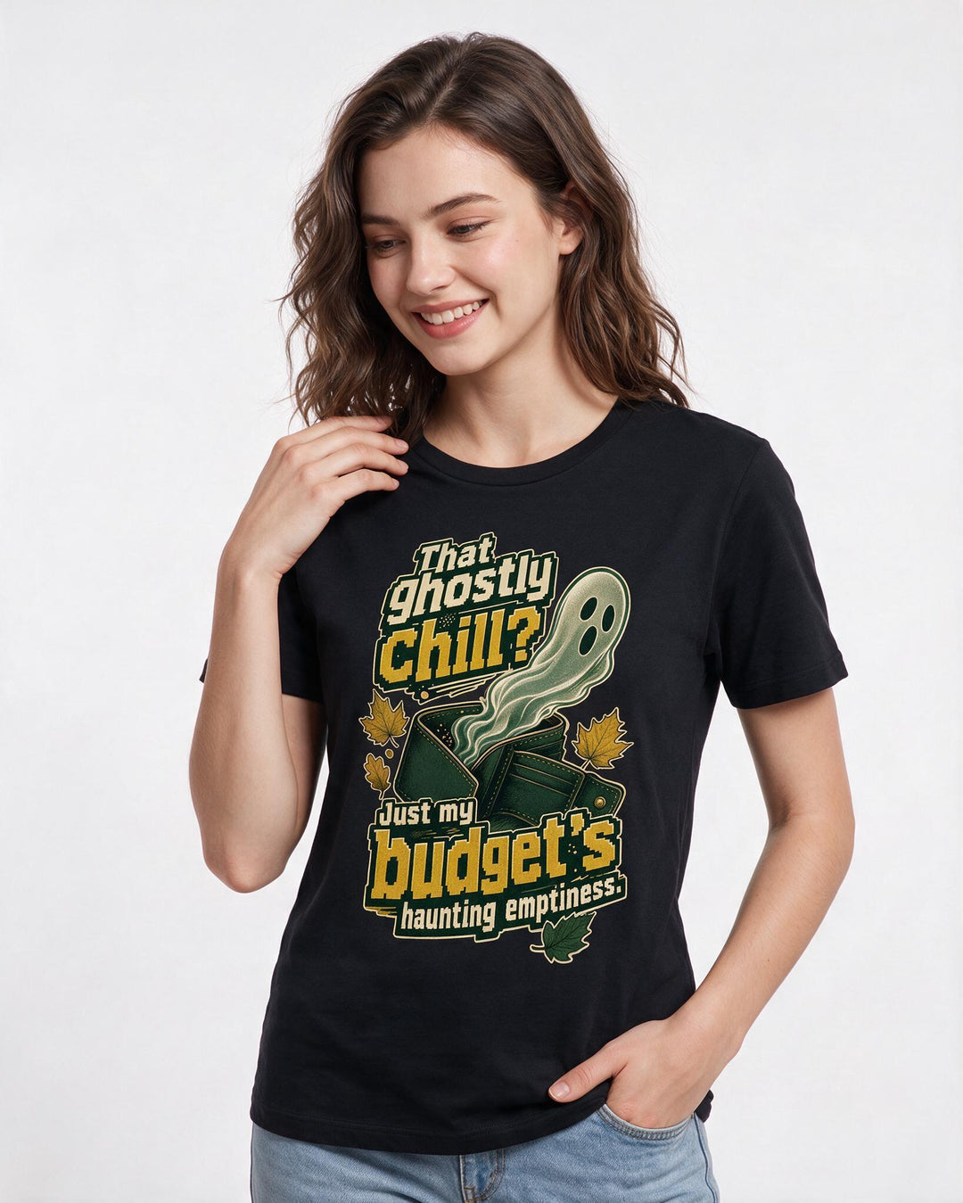 Halloween Black T-Shirt for Women – Halloween Theme Graphic Tee product image 1