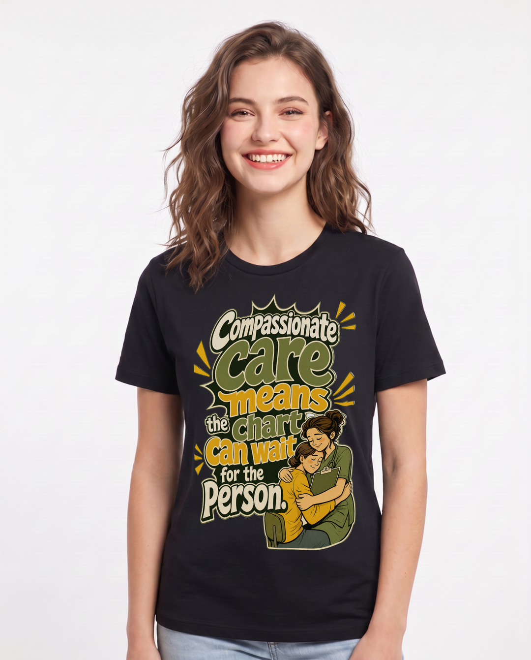 Nurse Black T-Shirt for Women – Nursing Life Graphic Tee product image 3